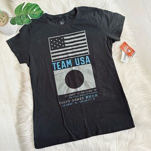 NWT Team USA Tokyo Olympics Games Black T-Shirt Black,  Size Small